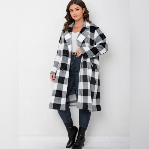 PLUS SIZE FLANNEL BUTTON DOWN PLAID - Picture 1 of 5